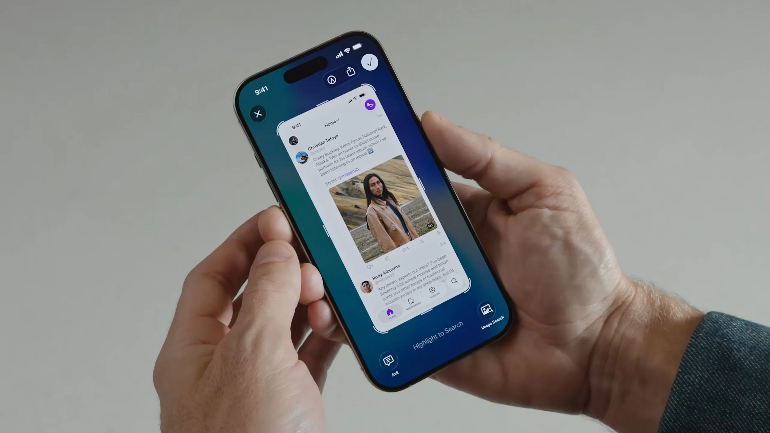Chức năng nhận diện hình ảnh trên màn hình của Visual Intelligence trong iOS 26