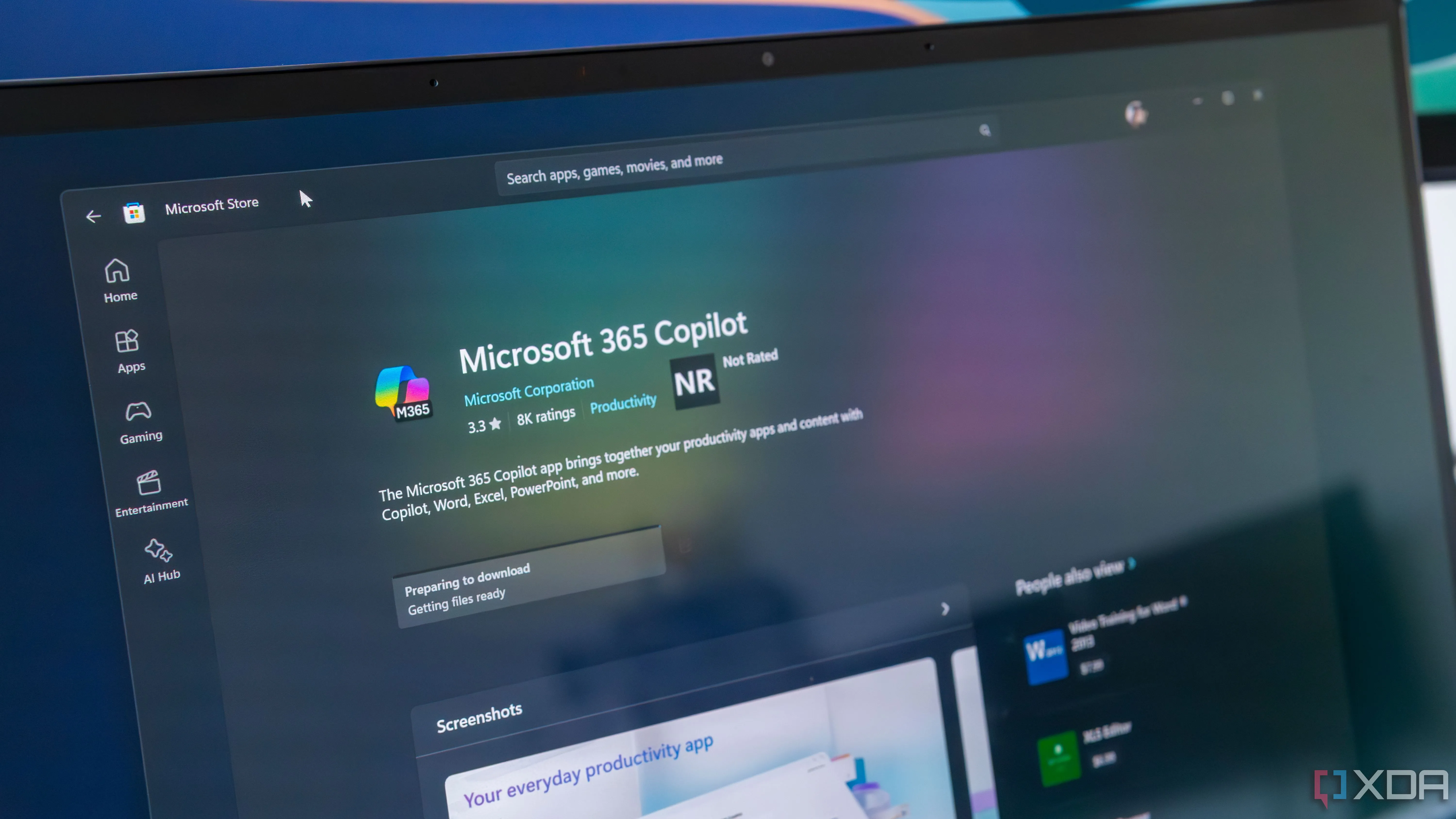 Giao diện Microsoft Store hiển thị Microsoft 365 Copilot
