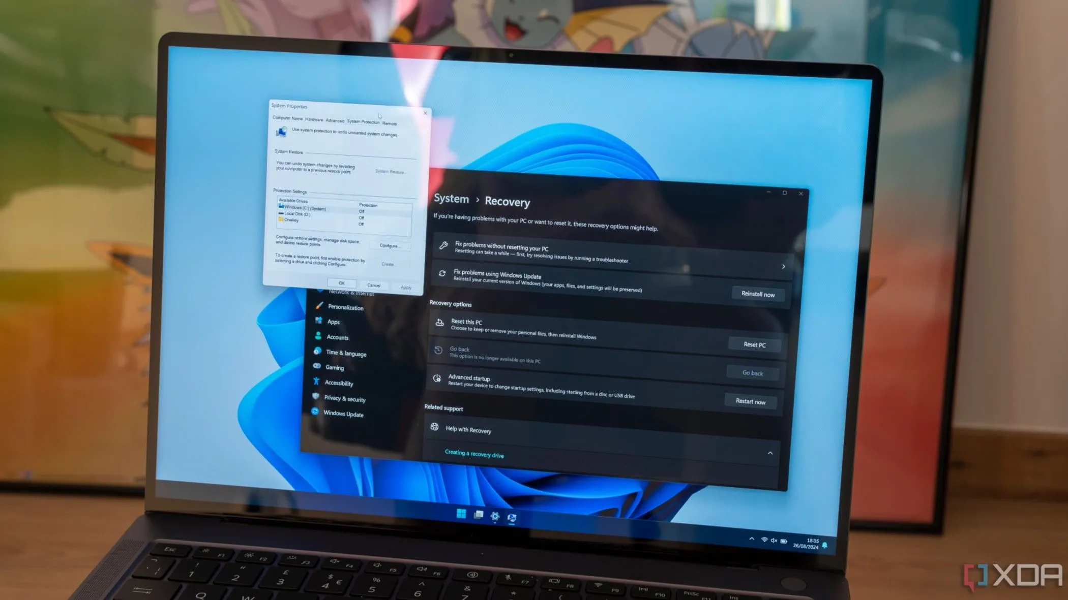 Giao diện so sánh Cài đặt và Control Panel trên Windows 11