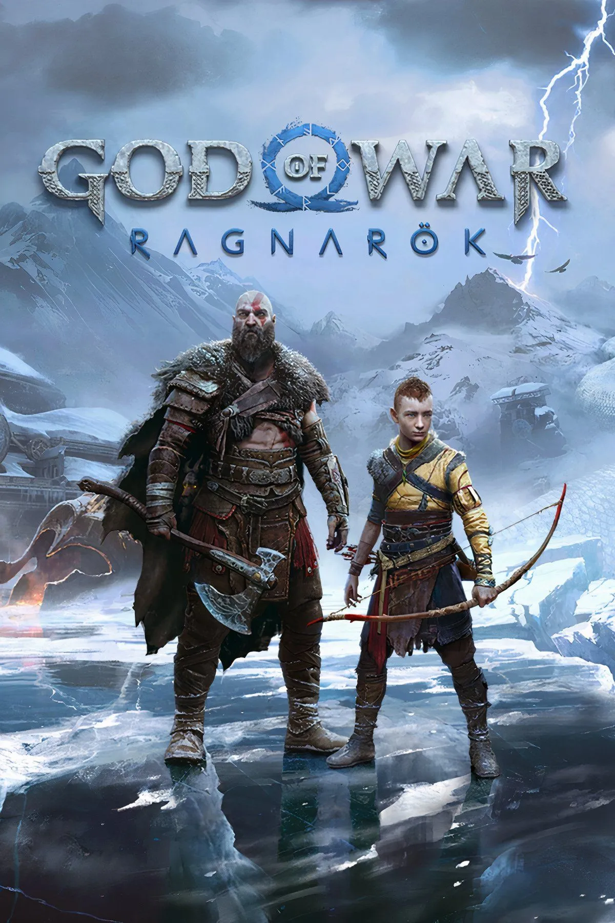 Kratos và Atreus nhìn chằm chằm vào người mà họ tin là Tyr, không biết rằng đó chính là Odin ngụy trang