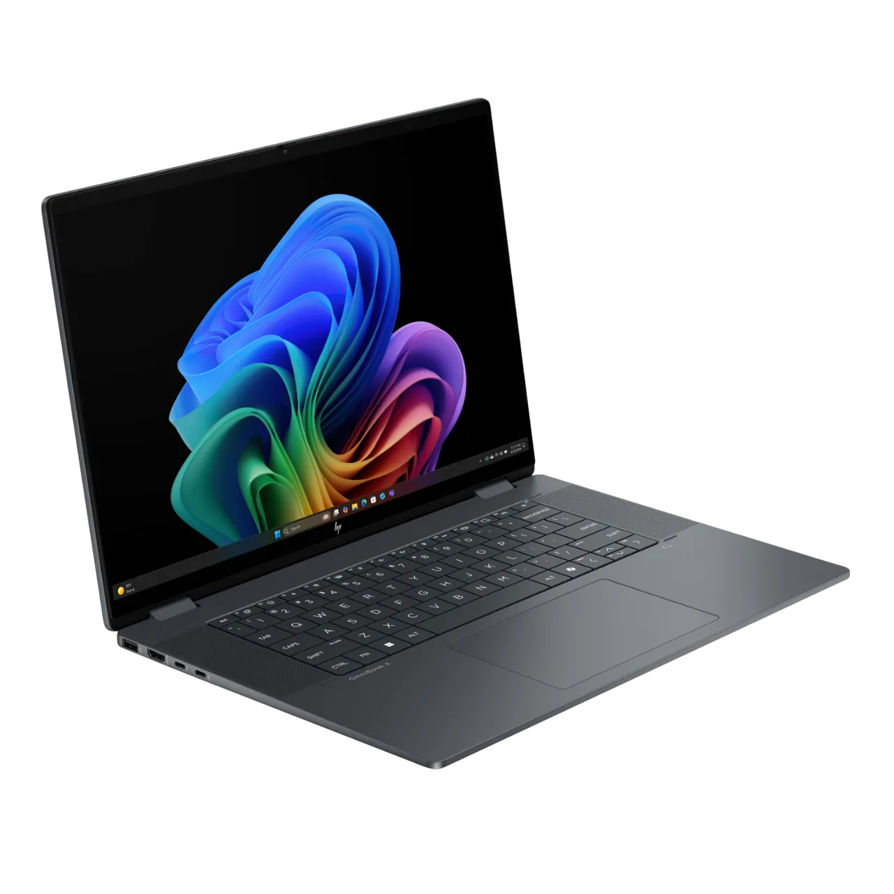 Laptop HP OmniBook X Flip ở chế độ xoay gập linh hoạt