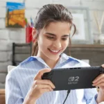 Máy chơi game Nintendo Switch 2 ở chế độ cầm tay