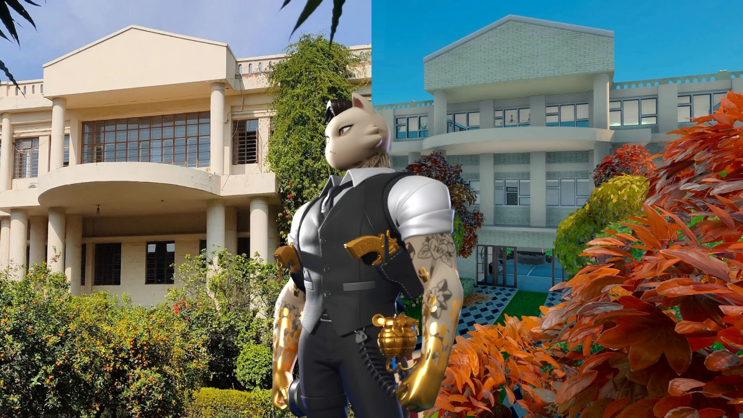 Trường trung học được tái hiện trong game Fortnite bằng Unreal Editor