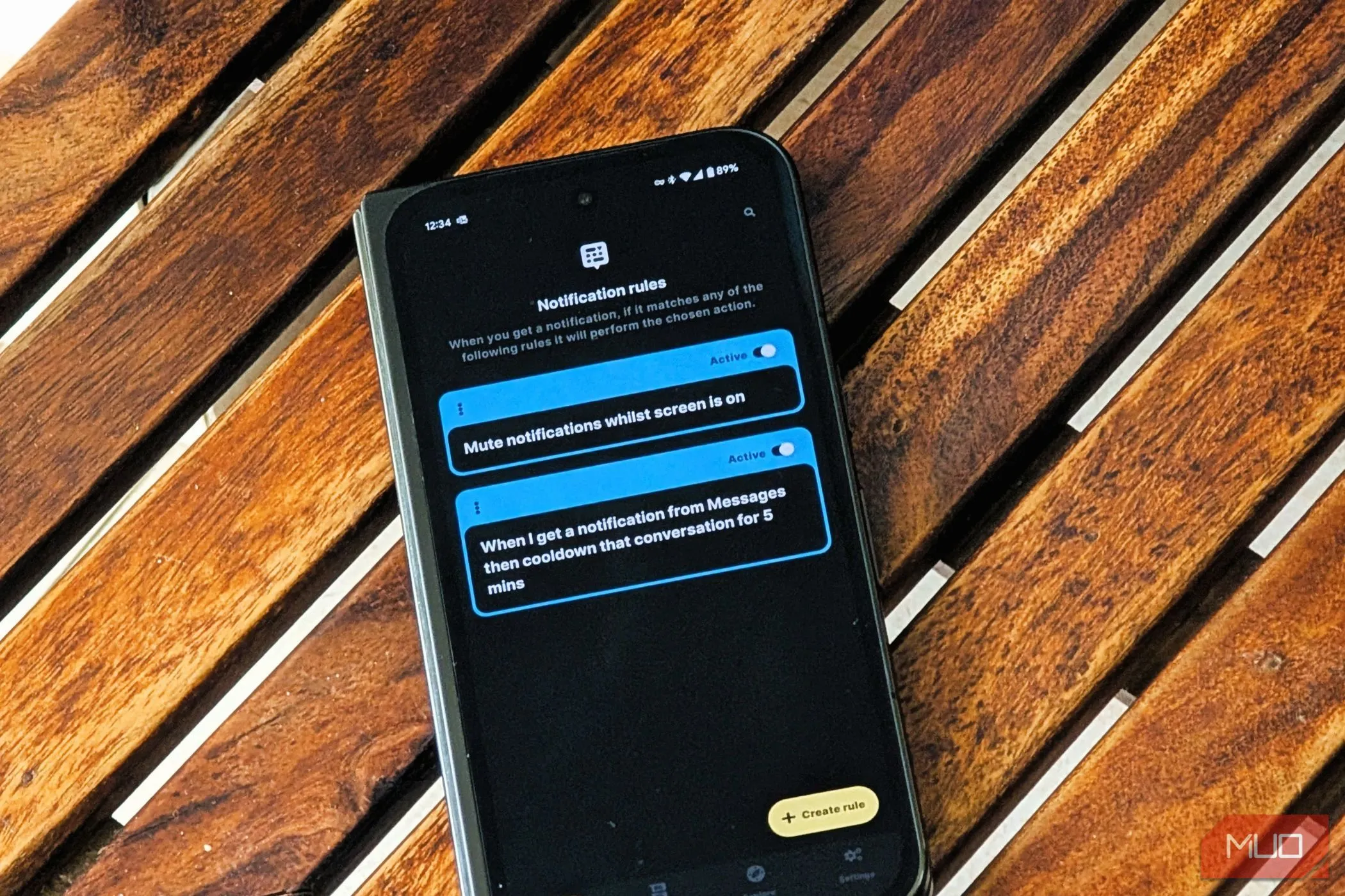 Giao diện chính của ứng dụng BuzzKill trên điện thoại Android