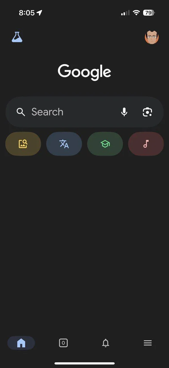 Nhận diện nhạc trong ứng dụng Google trên iOS