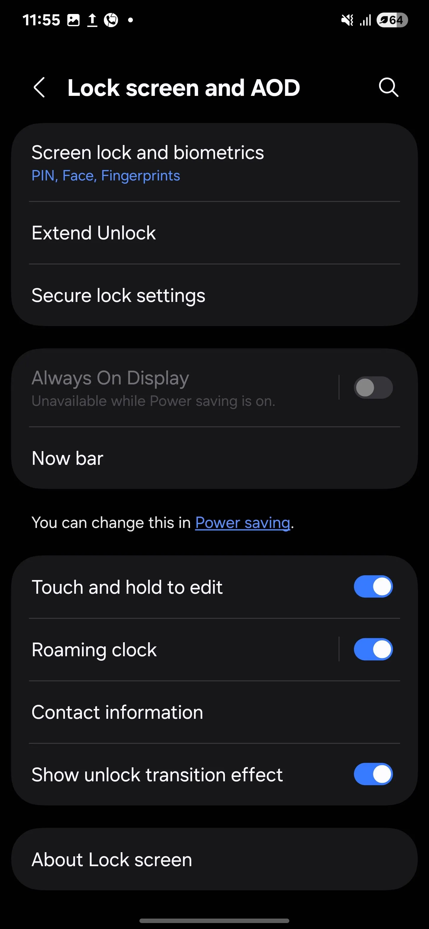 Thiết lập thanh Now Bar trên màn hình khóa và AOD của Samsung One UI 7