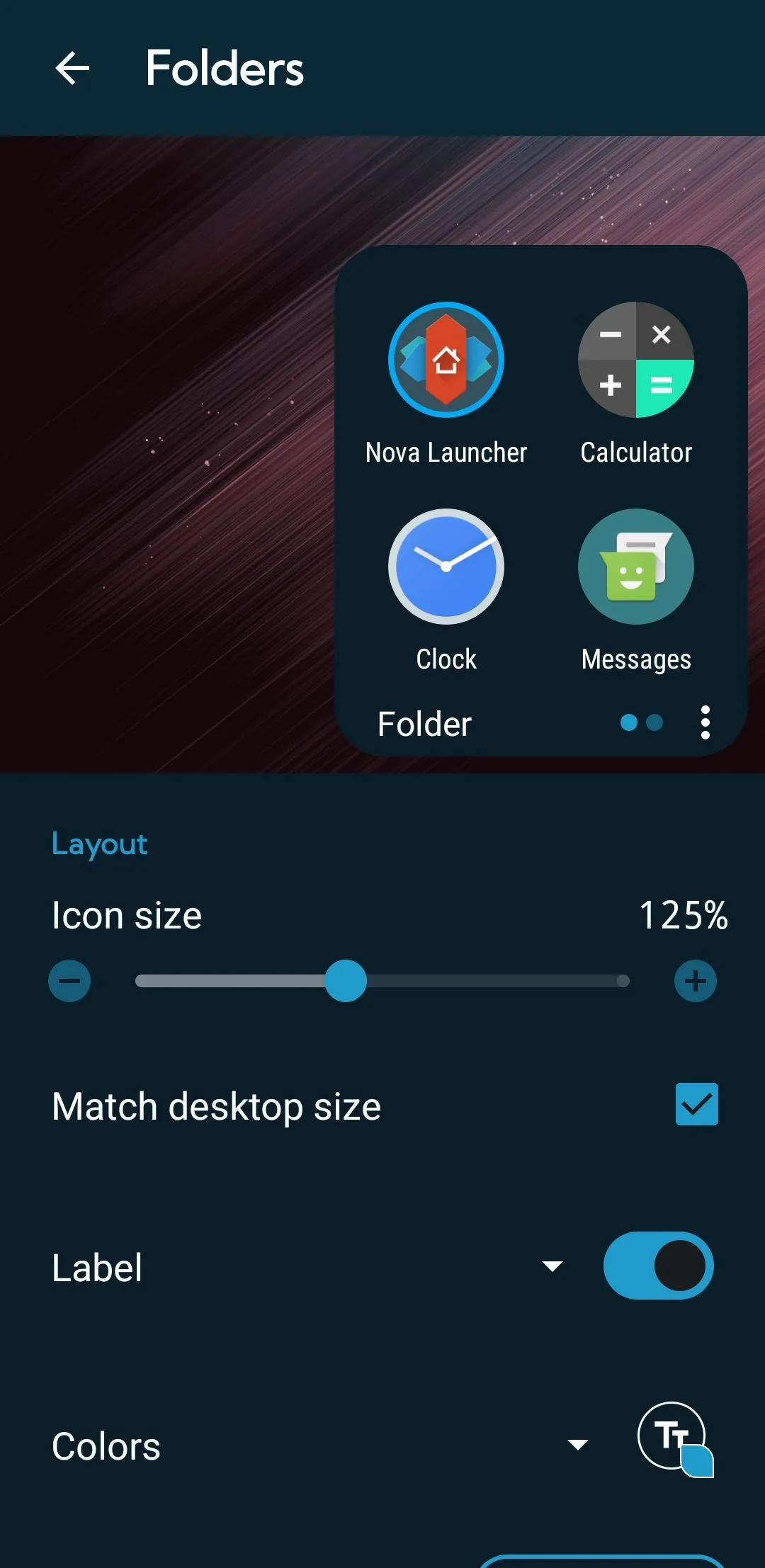 Tùy chỉnh thư mục ứng dụng trên Nova Launcher