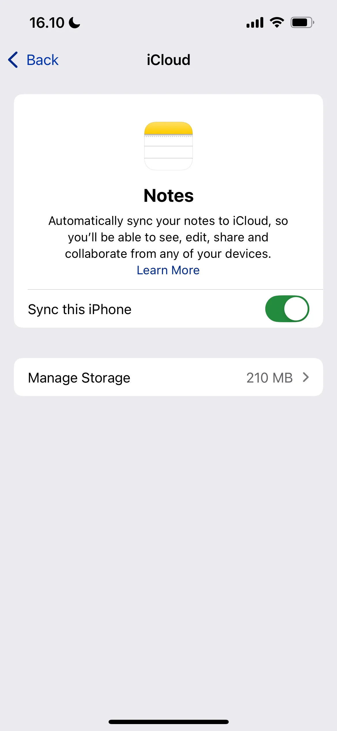 Cài đặt đồng bộ ứng dụng Ghi chú trong iCloud trên iPhone