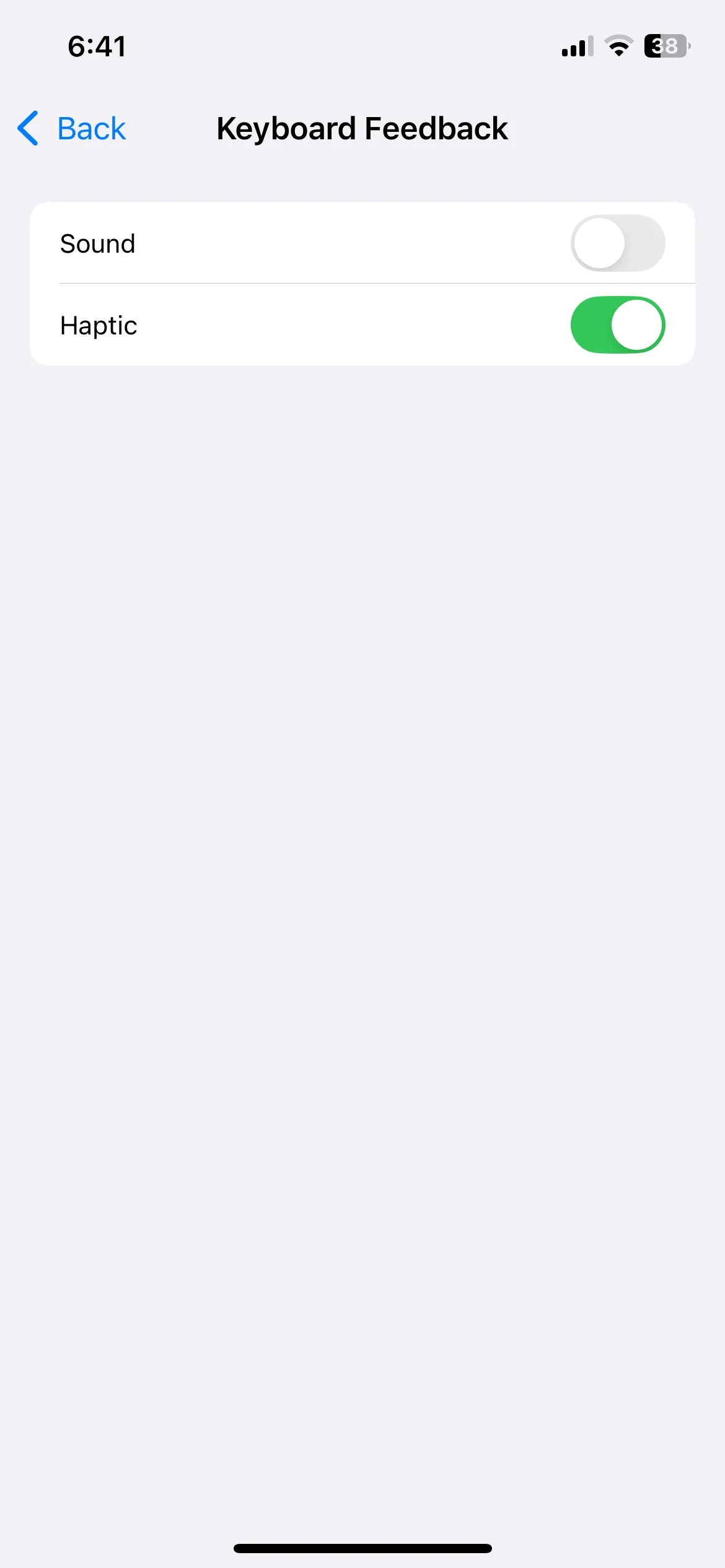 Cài đặt phản hồi bàn phím trên iPhone