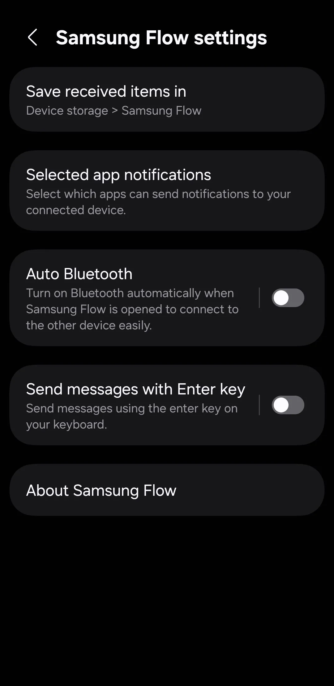 Cài đặt thông báo ứng dụng trên Samsung Flow trên điện thoại Galaxy