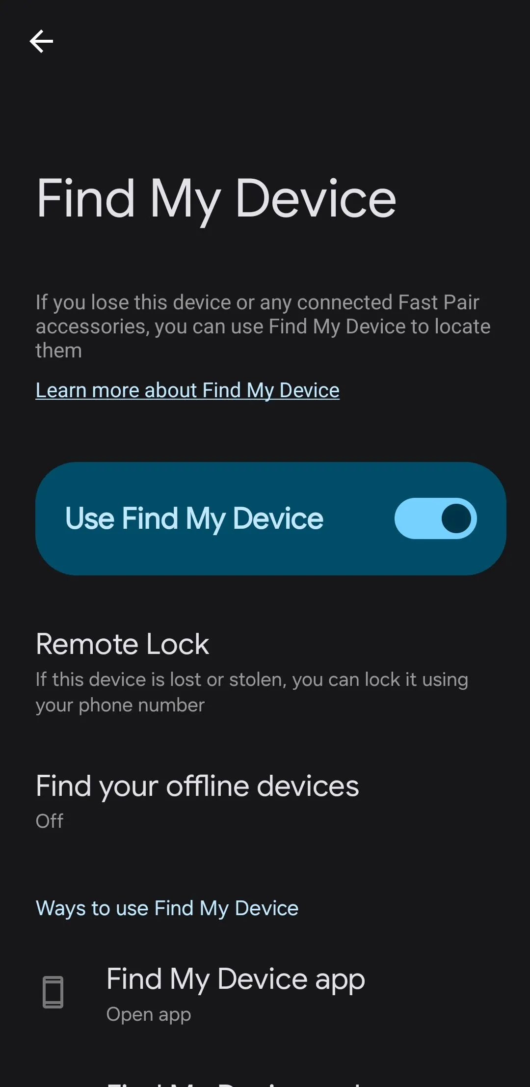 Cài đặt tính năng Find My Device trên điện thoại Android giúp định vị và bảo vệ thiết bị