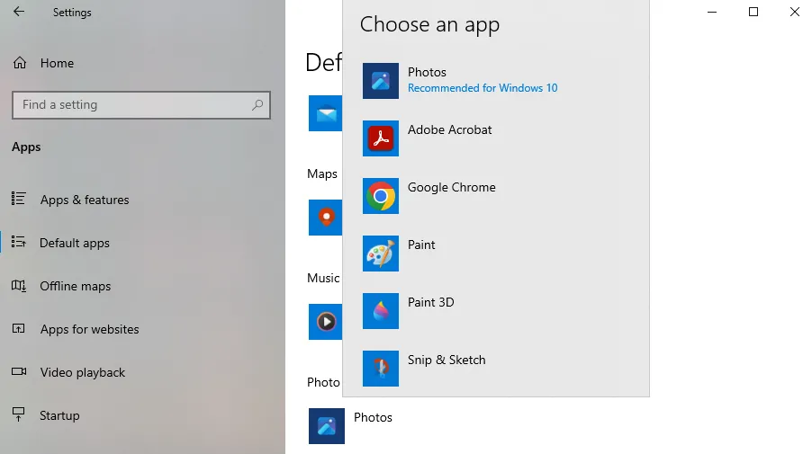 Cài đặt ứng dụng mặc định dễ dàng trên Windows 10
