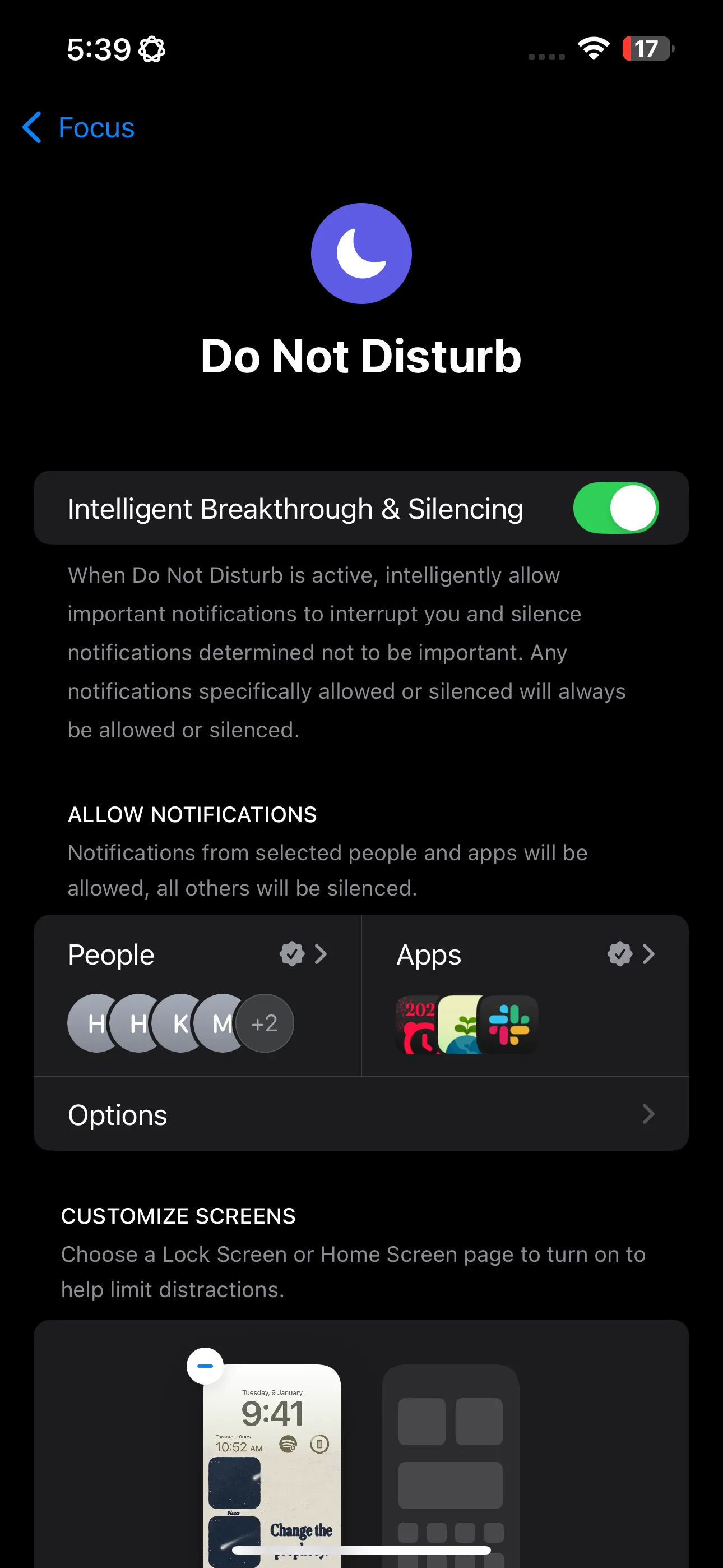 Chế độ Tập trung Do Not Disturb trên iPhone