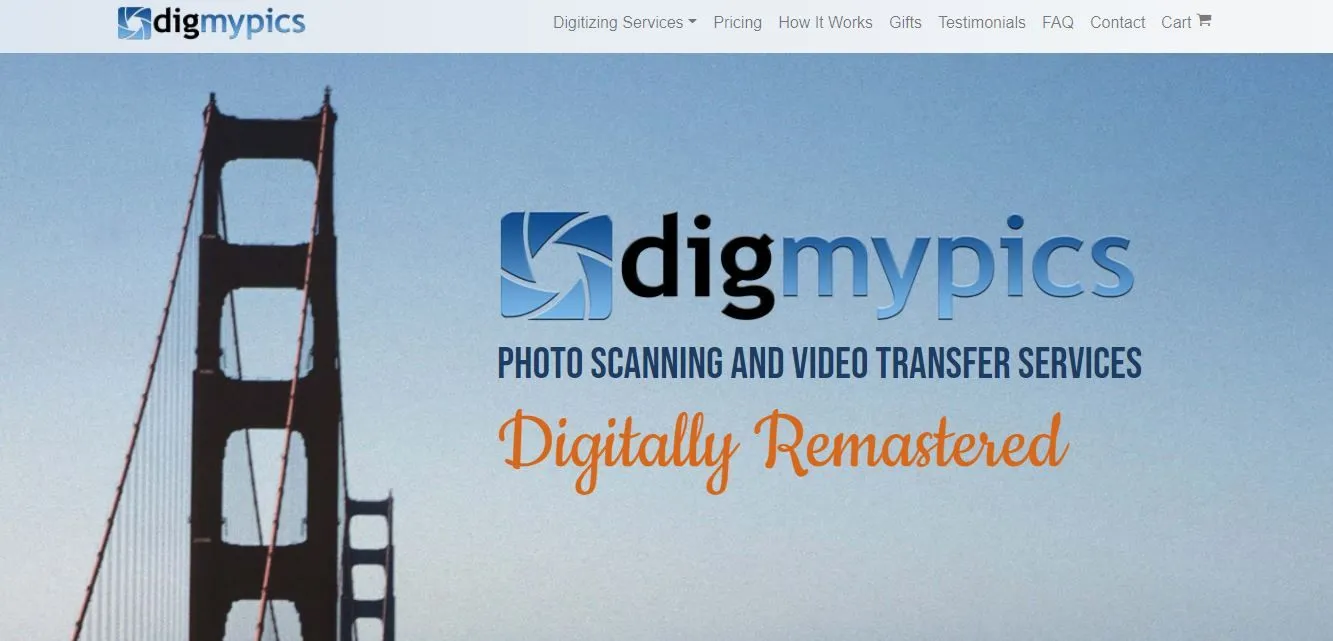 Dịch vụ số hóa ảnh của DigMyPics, cho phép chuyển đổi ảnh in và film thành định dạng kỹ thuật số với chất lượng cao.
