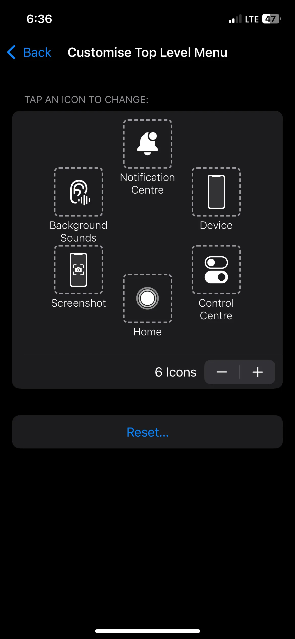 Hành động chụp ảnh màn hình được thêm vào menu AssistiveTouch trên iPhone.