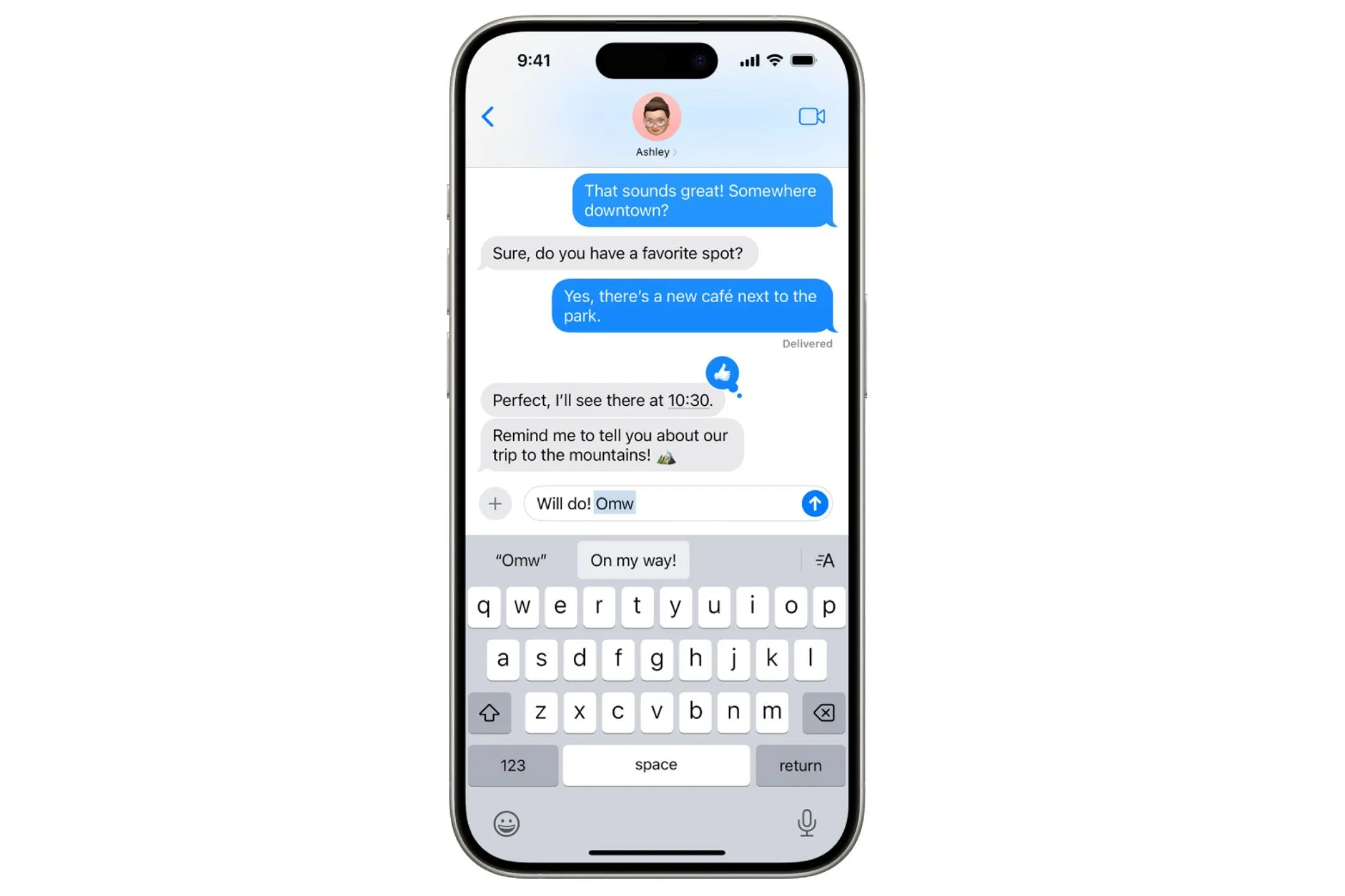 Hình ảnh tính năng Text Replacement chính thức của Apple trên iPhone