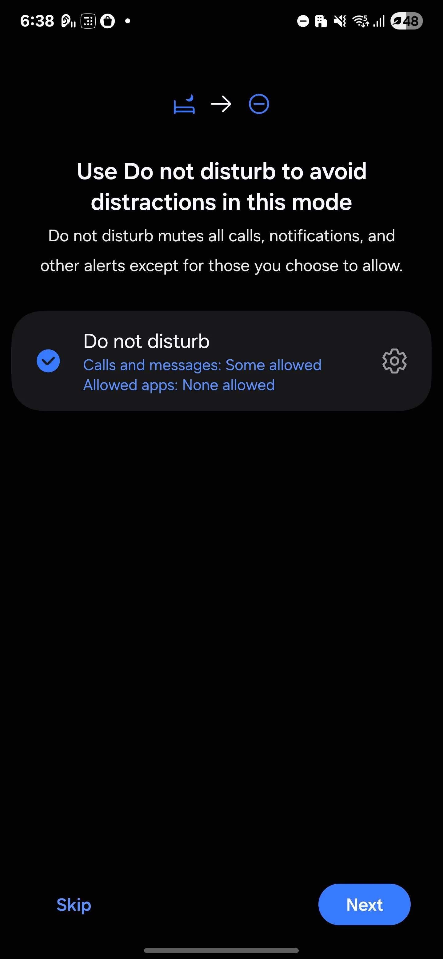 Kích hoạt tính năng Không làm phiền (Do not disturb) trong Chế độ Giờ đi ngủ của Samsung Digital Wellbeing.