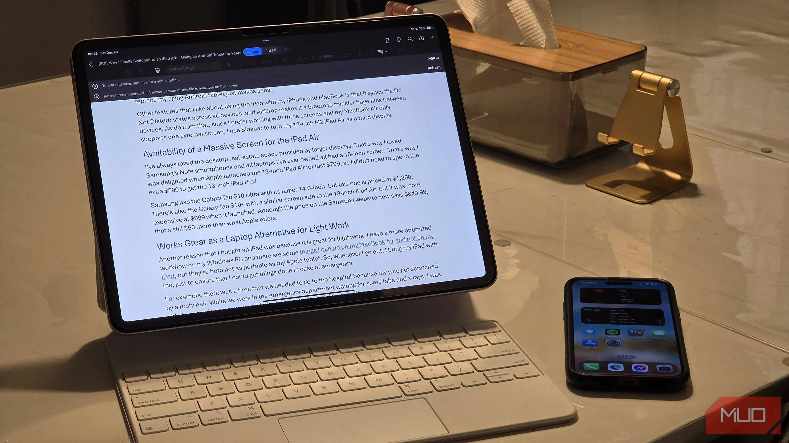 Làm việc hiệu quả mọi lúc mọi nơi trên iPad Air khi không có máy tính chính