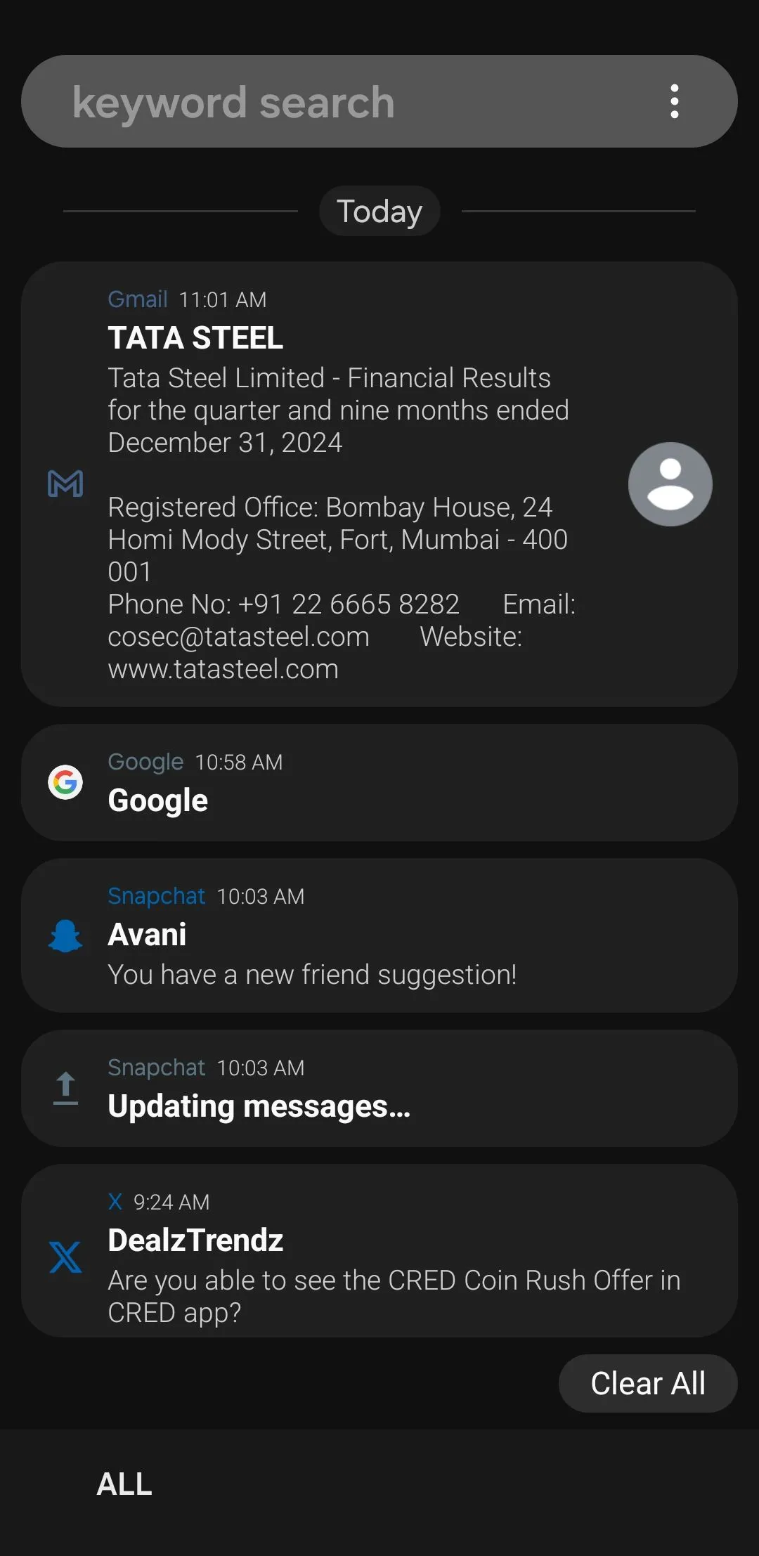 Lịch sử thông báo được lưu trữ và quản lý trong NotiStar Good Lock