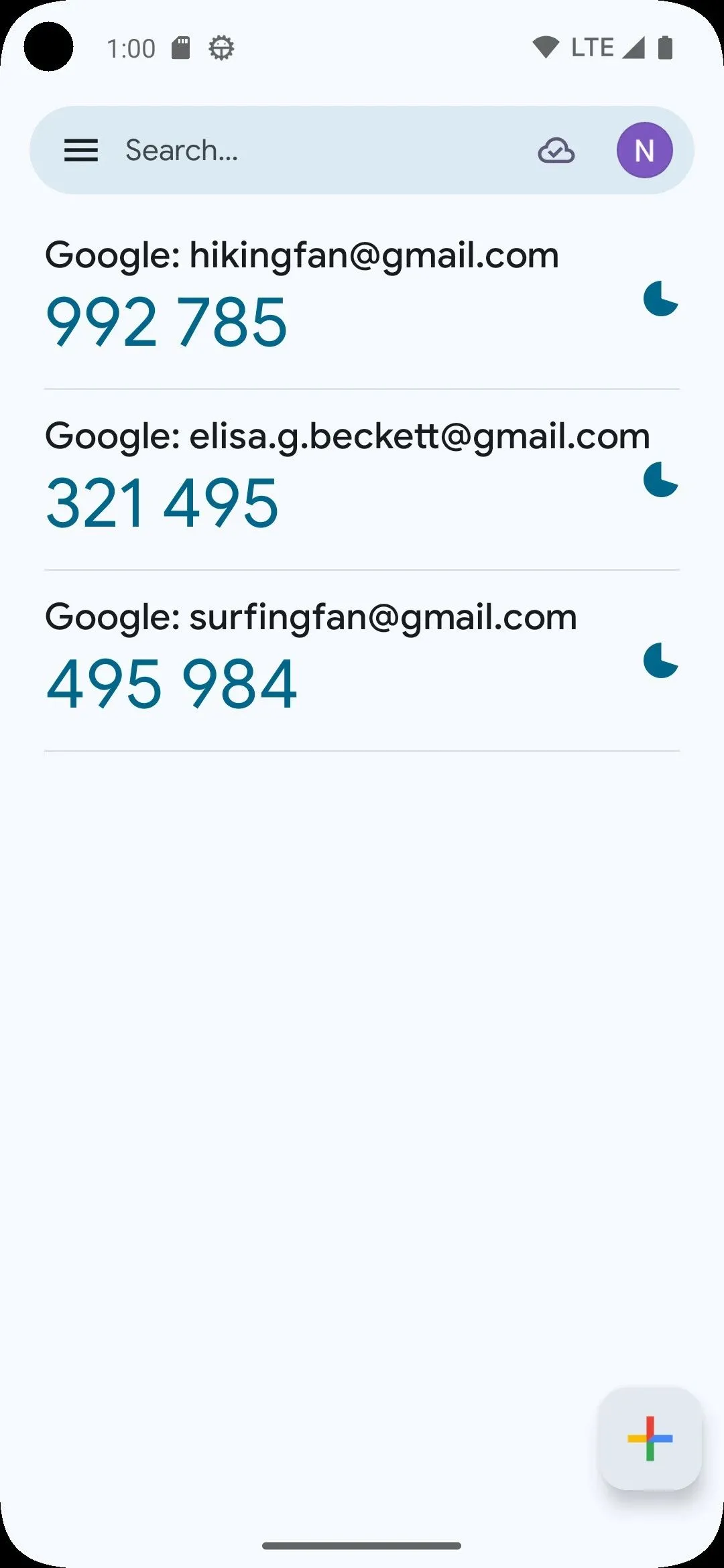 Mã xác minh 2 bước được tạo bởi Google Authenticator trên Android