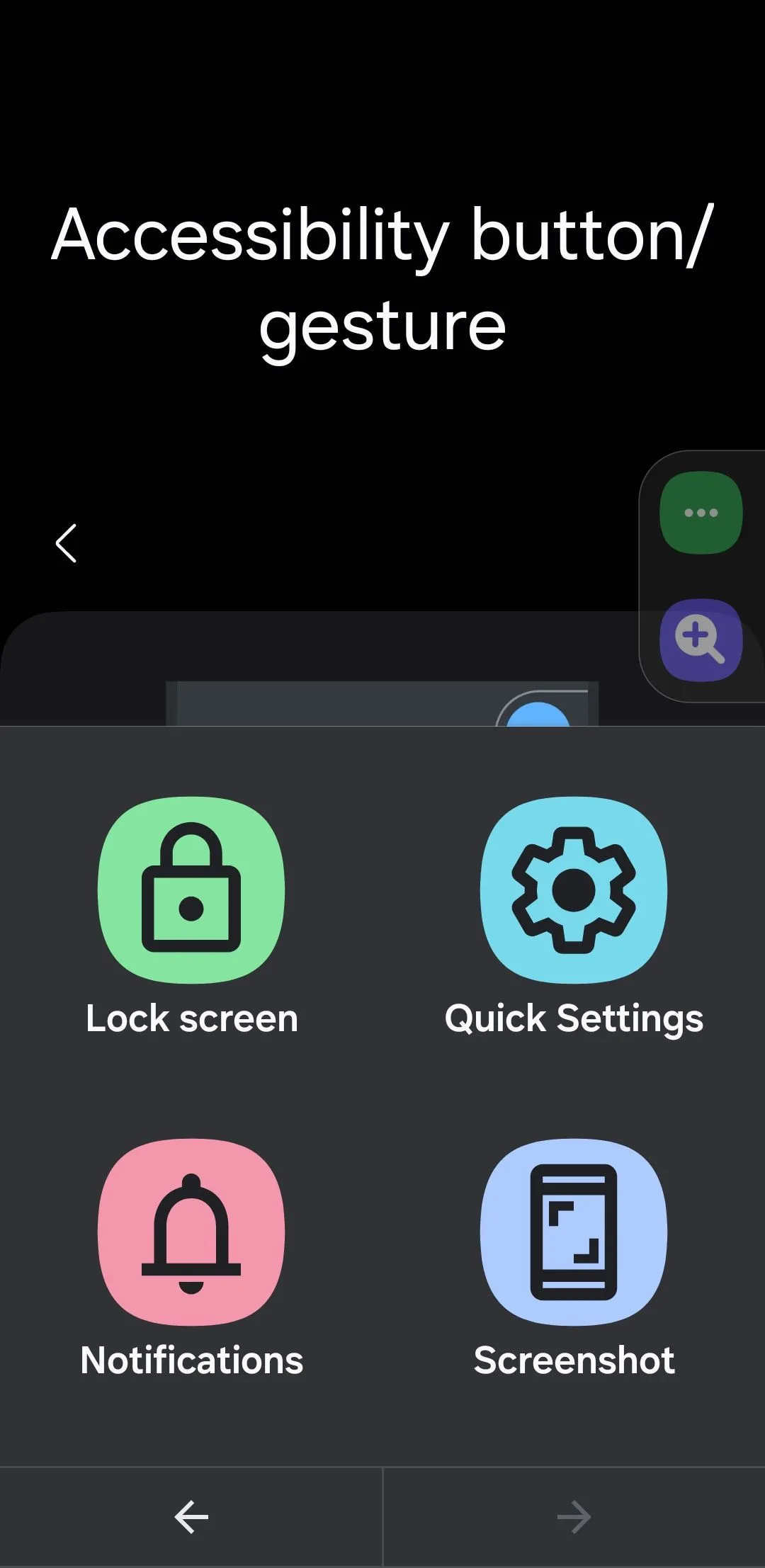 Menu phím tắt trợ năng trên Android