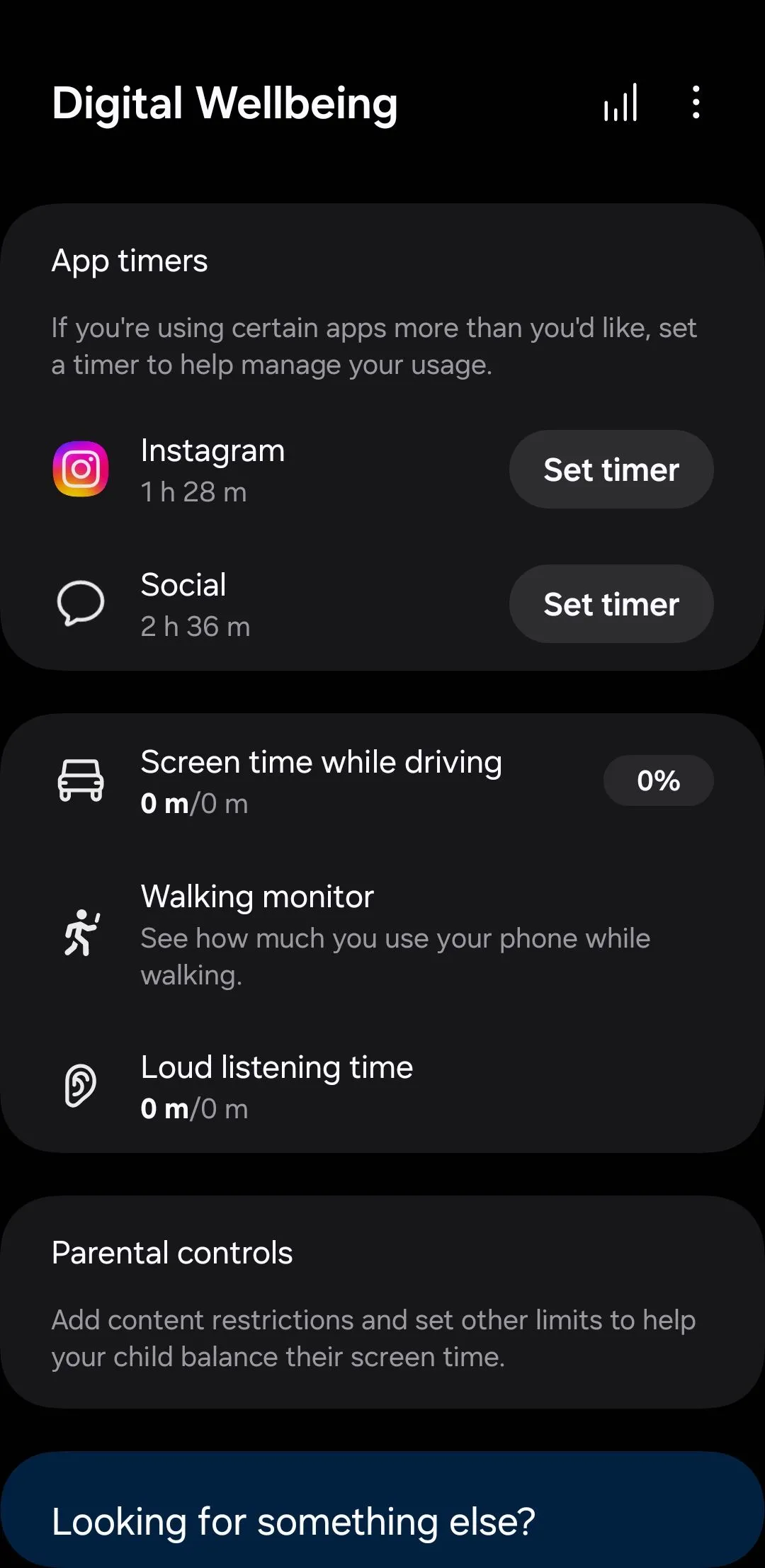 Menu Sức khỏe kỹ thuật số (Digital Wellbeing) trên Android, cung cấp các công cụ để theo dõi thời gian sử dụng màn hình, quản lý ứng dụng, và thiết lập chế độ tập trung nhằm cải thiện thói quen dùng điện thoại.