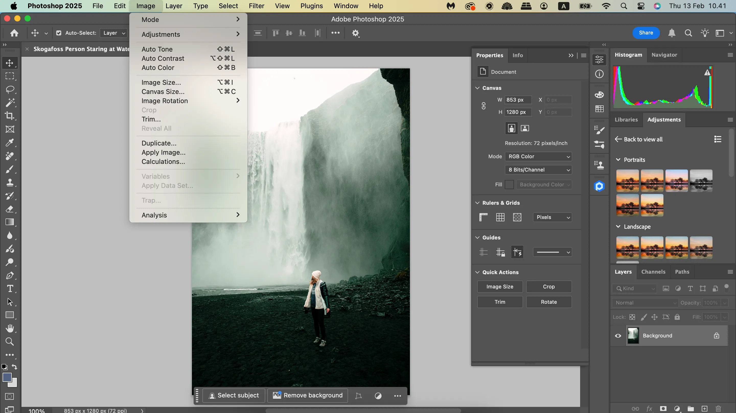 Menu tùy chỉnh tính năng tự động nâng cao (Auto Enhance) trong Photoshop