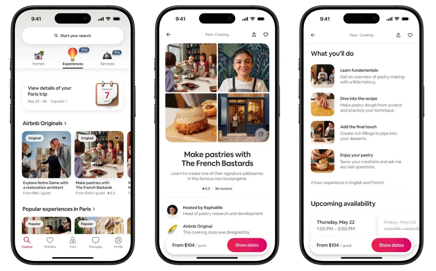 Minh họa các loại hình trải nghiệm địa phương trên Airbnb Experiences như tour tham quan bảo tàng, lớp học nấu ăn và chuyến đi khám phá thiên nhiên.