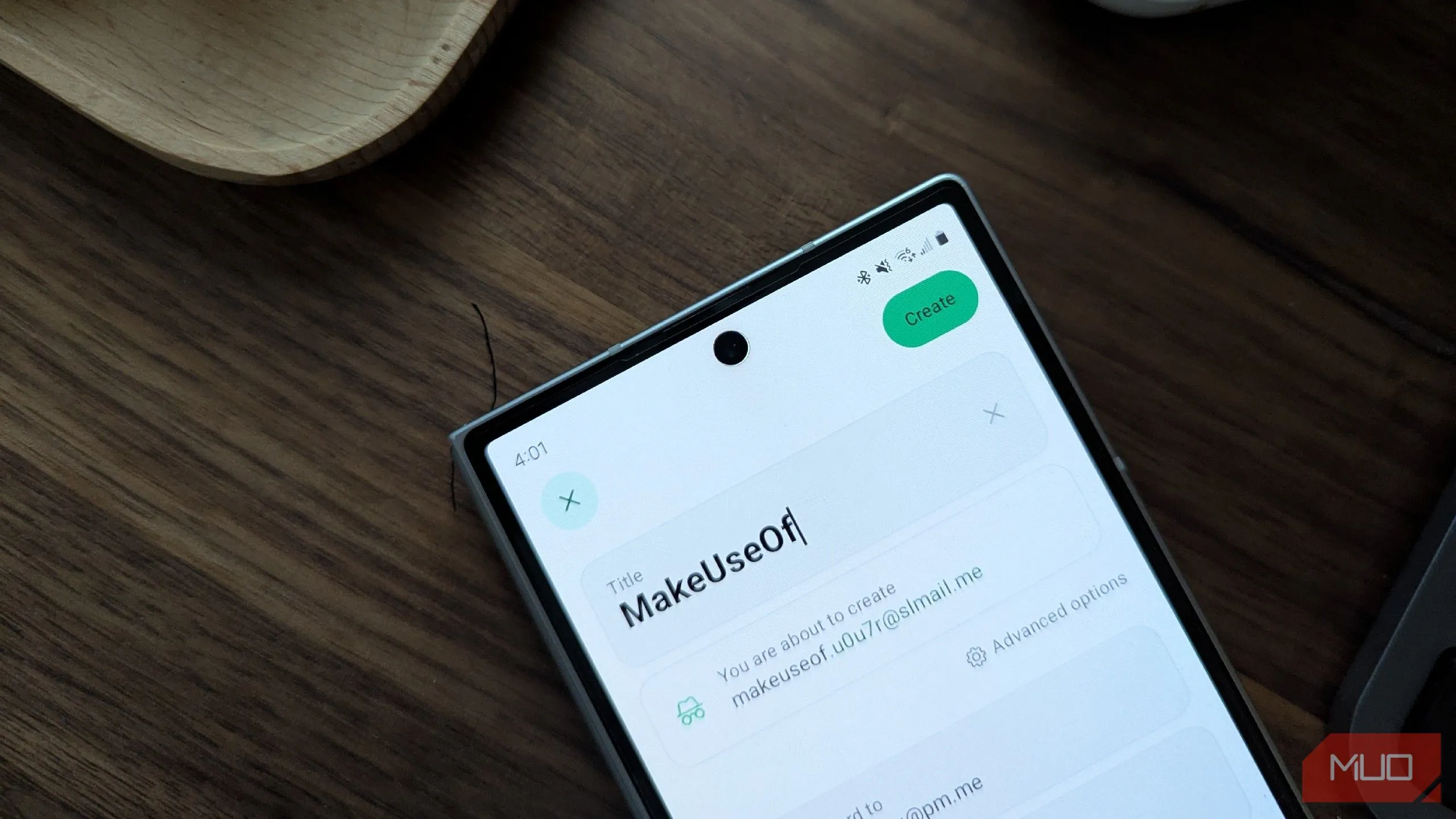 Một địa chỉ email ảo được tạo trong ứng dụng Proton Pass trên Android để bảo vệ thông tin cá nhân.