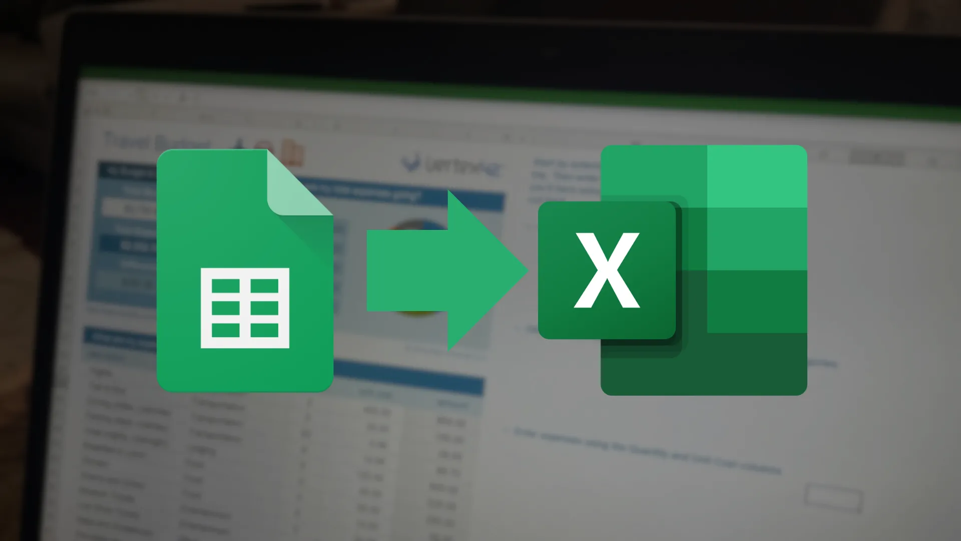 Mũi tên minh họa sự luân chuyển dữ liệu linh hoạt từ Google Sheets sang Excel