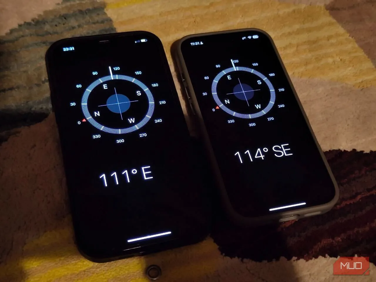 So sánh độ chính xác la bàn giữa iPhone 12 Pro Max và iPhone 16 Pro