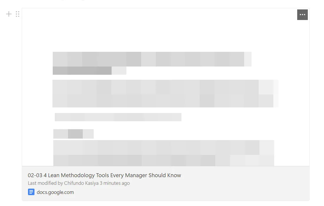 Tài liệu Google Docs được nhúng và xem trước trực tiếp trong Notion.