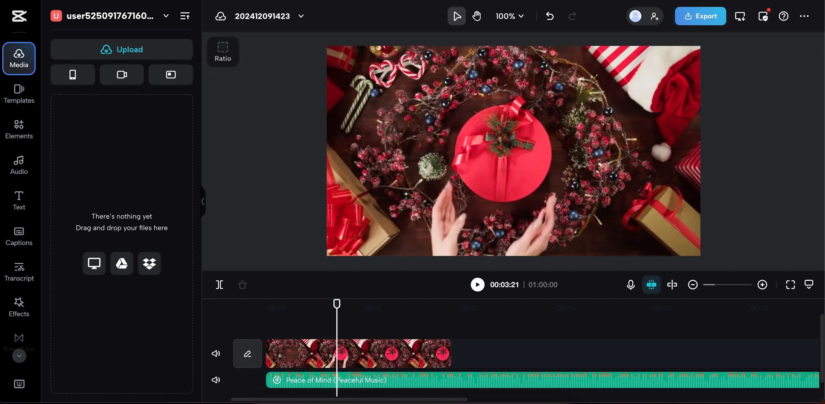 Tải phương tiện lên CapCut Online để chỉnh sửa video