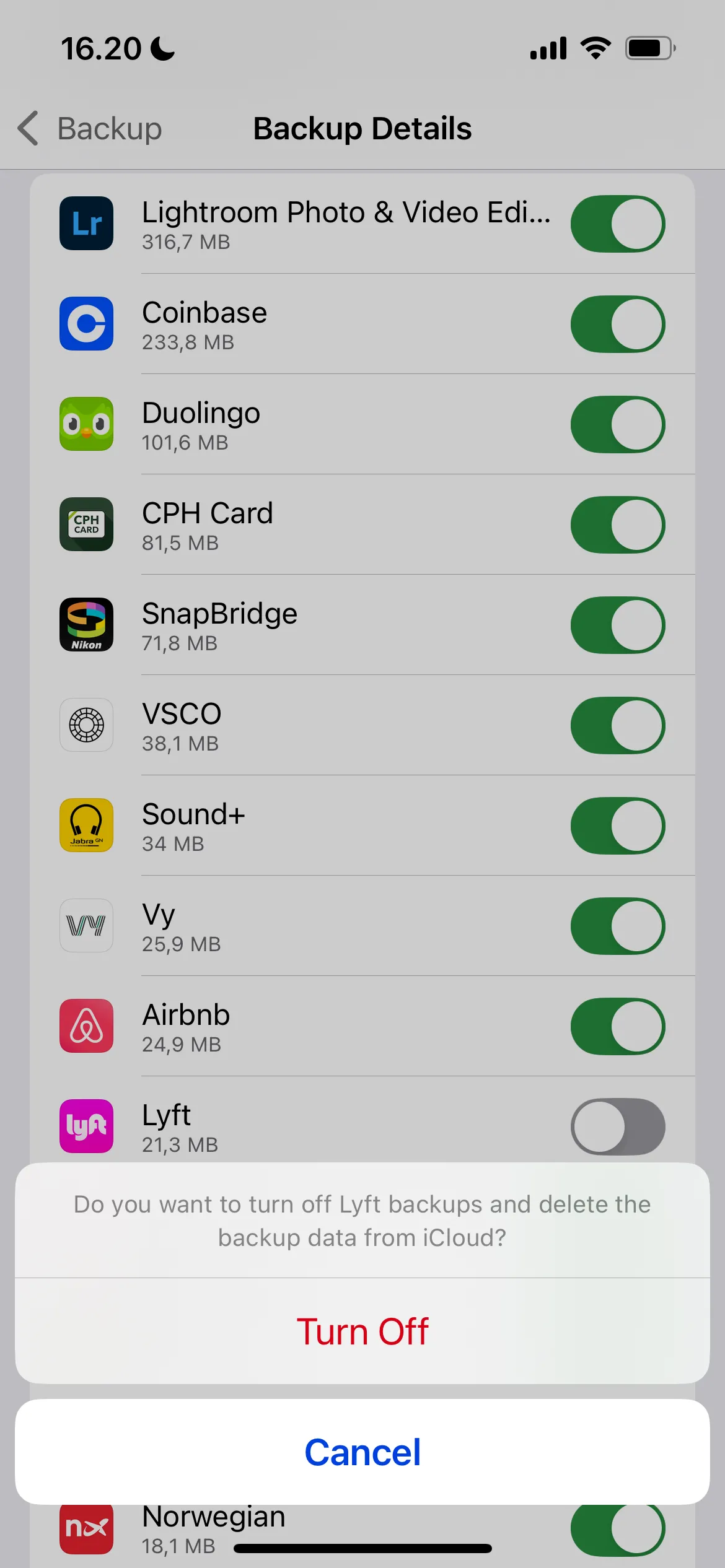 Tắt sao lưu iCloud cho các ứng dụng cụ thể trên iPhone
