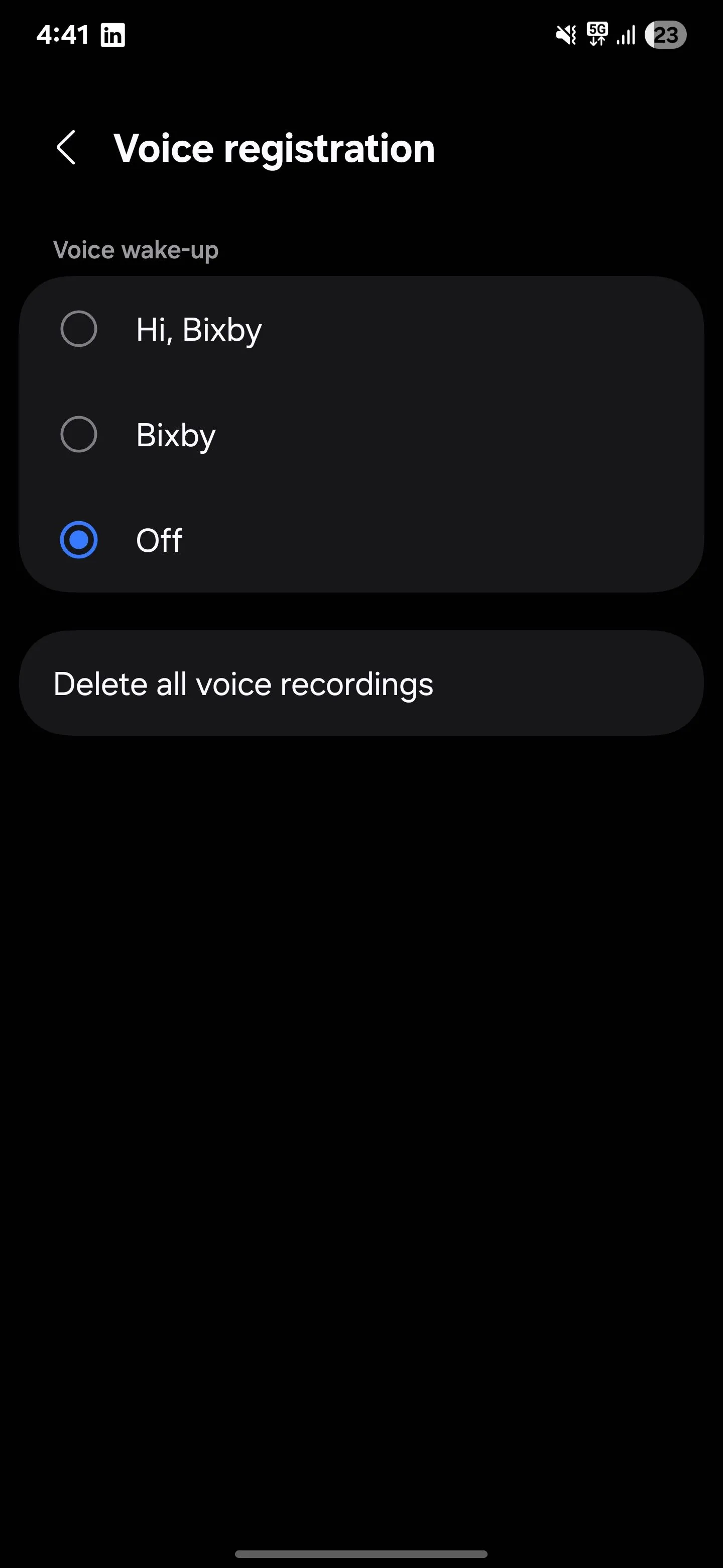 Tắt tính năng Đánh thức bằng giọng nói của Bixby để tiết kiệm pin