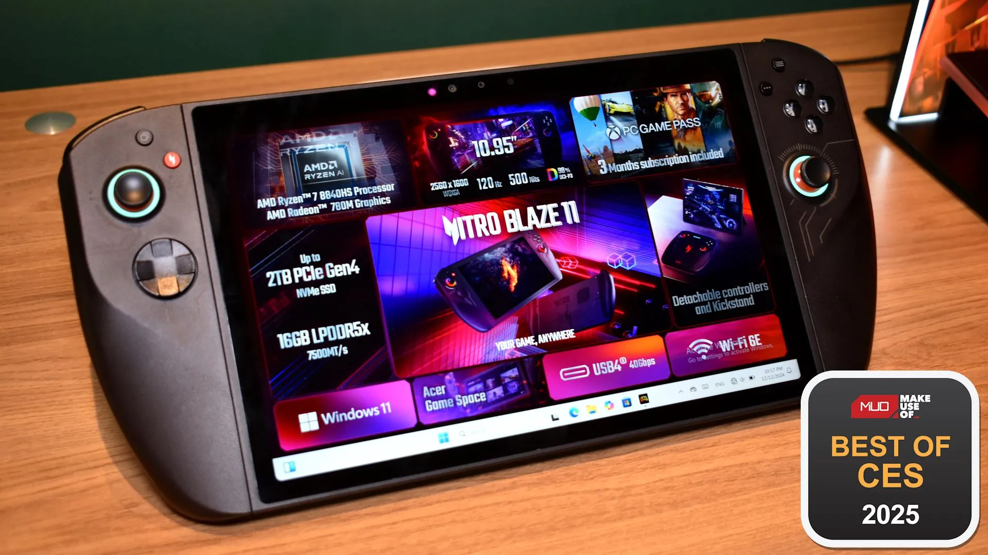 Thiết bị chơi game cầm tay Acer Nitro 11 nhận giải thưởng CES 2025