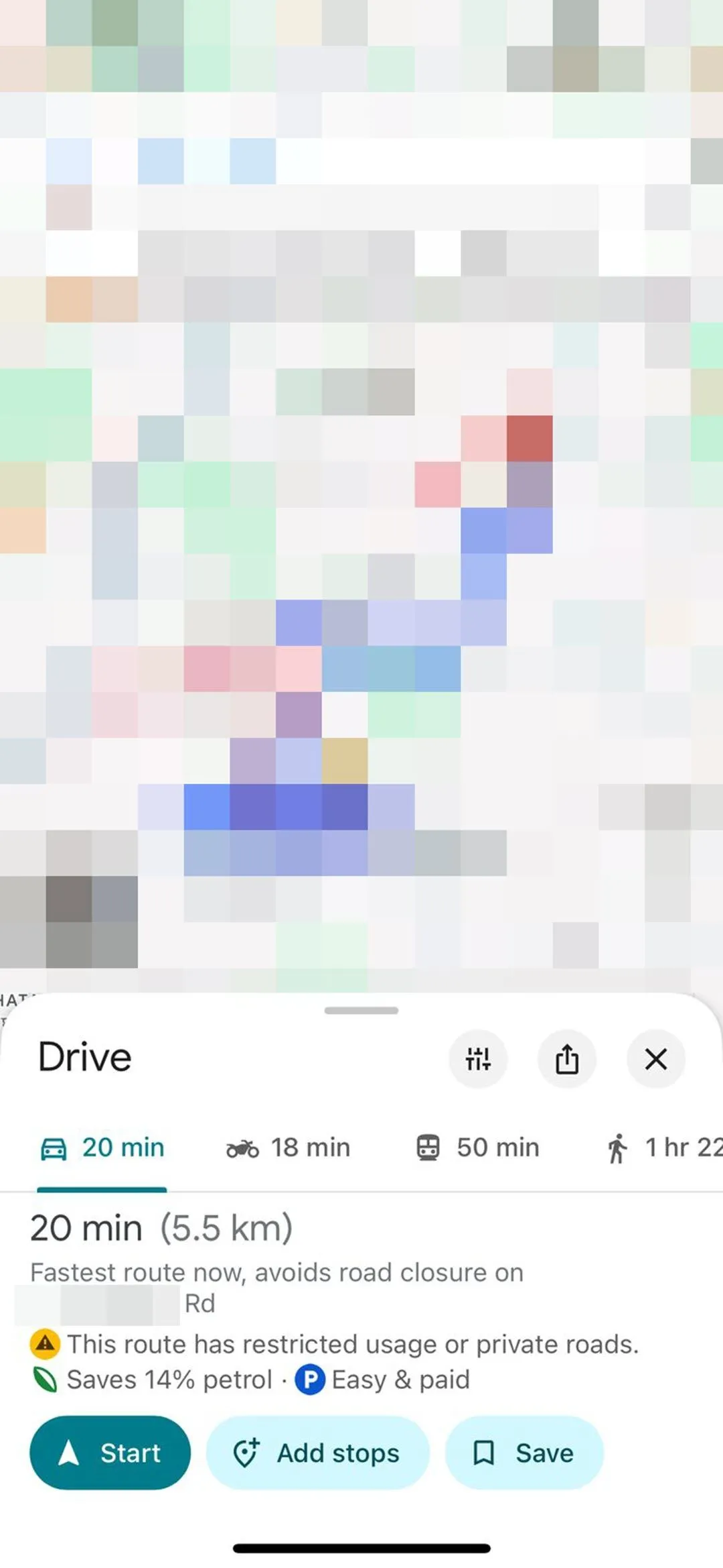 Tính năng dự báo chỗ đỗ xe của Google Maps trên thiết bị iOS
