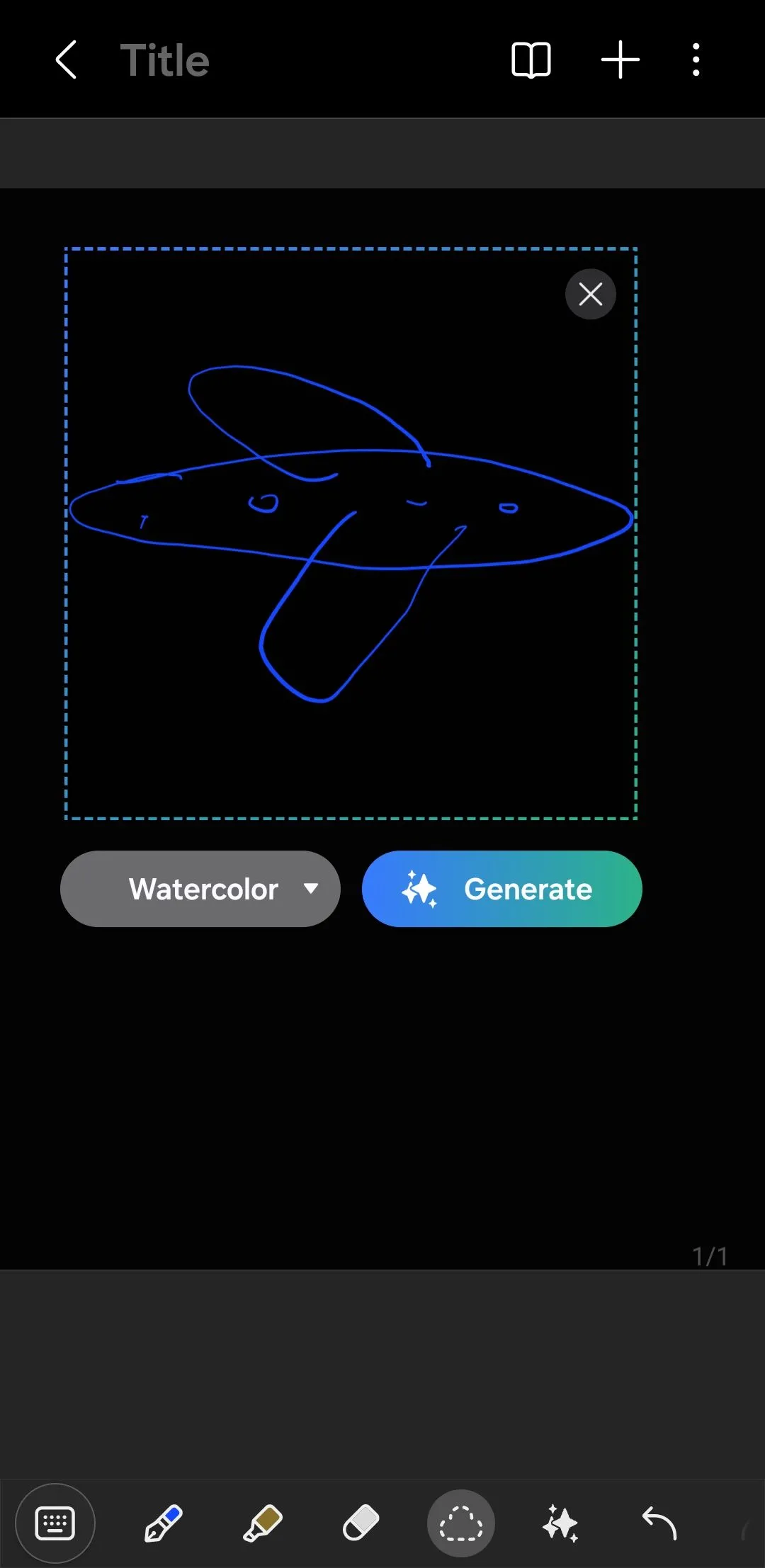 Tính năng hỗ trợ vẽ với AI trong ứng dụng Samsung Notes
