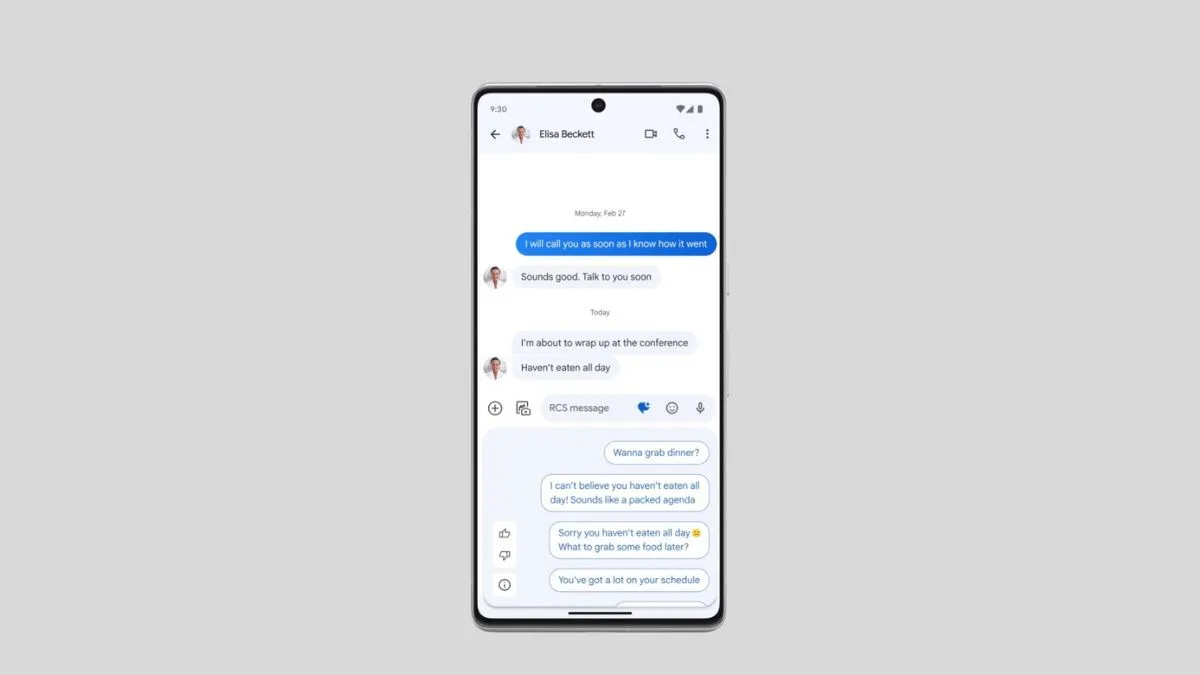 Tính năng Magic Compose trong ứng dụng Google Messages trên điện thoại Android