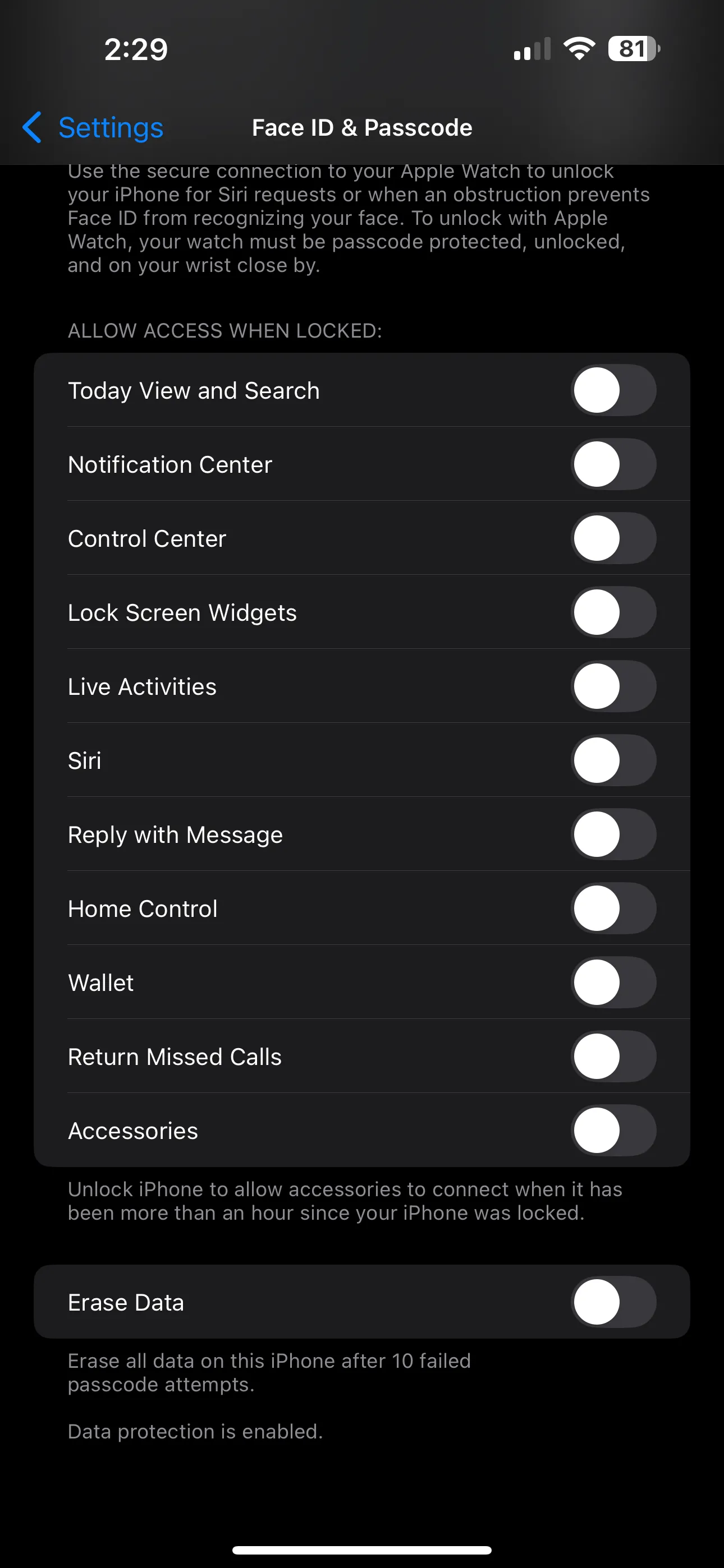 Tùy chỉnh các tính năng truy cập từ màn hình khóa iPhone để tăng cường bảo mật