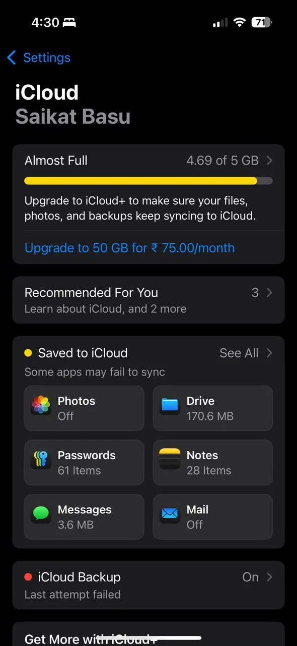 Tùy chọn Ảnh trong cài đặt iCloud trên iPhone