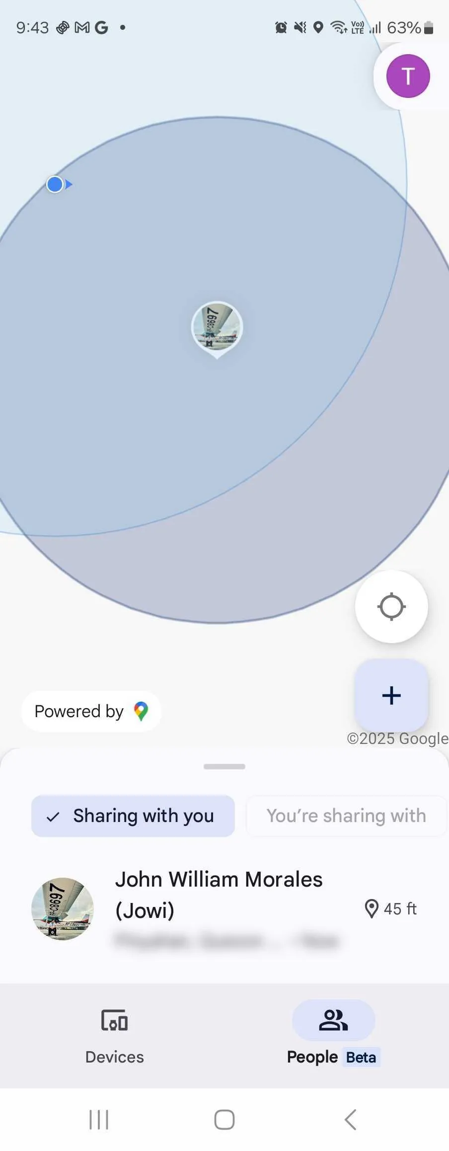 Xem danh sách những người đang chia sẻ vị trí với bạn trong Find My Device